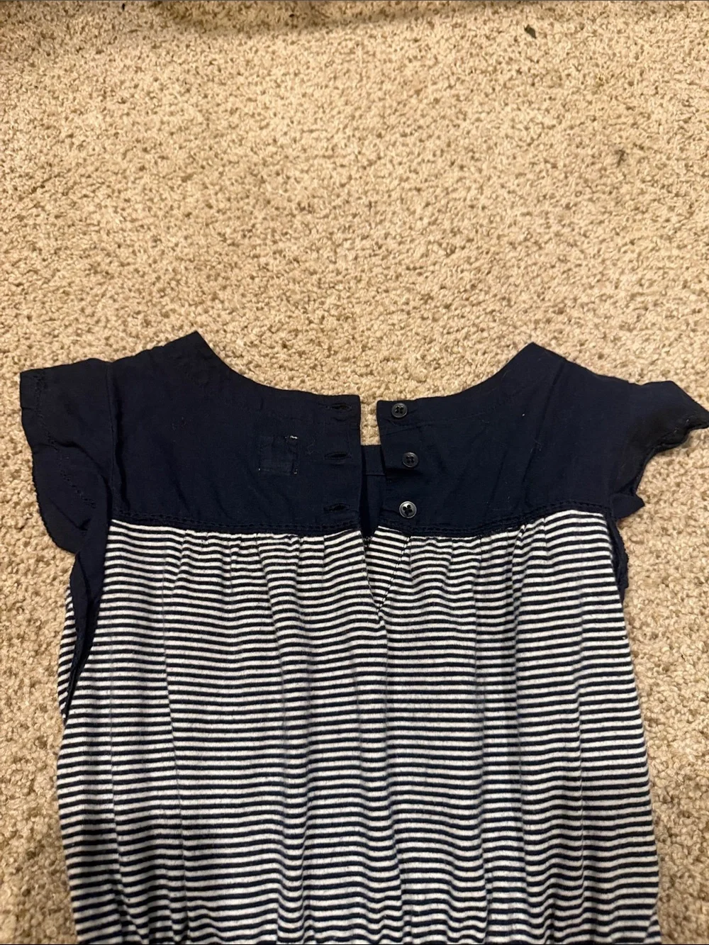 GAP Navy and White Striped Girl's Casual Dress